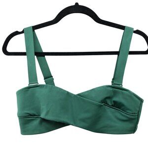 Cos Bikini Top‎ Womens Size 8 Green Minimalist Wrap Front